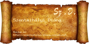 Szentmihályi Diána névjegykártya